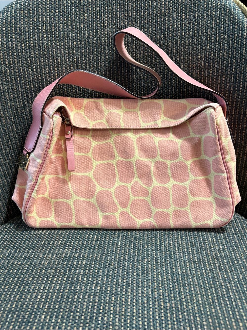 kate spade Pink and Cream Patterned Shoulder Bag